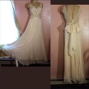 Dolce & Gabbana D&G Formal Gown, Prom, Wedding Dress~Ivory Sheer Silk/Net~48=M